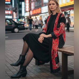 Collection Jeanne Marc Vintage Patchwork Duster Jacket Artwear